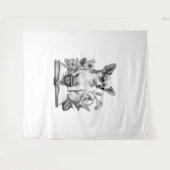 チワホアブックコーヒーティー読ズ タペストリー (正面(横))