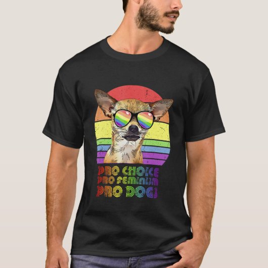 チワホアプロチョイスプロフェミニズム犬Lgbtq F Tシャツ (正面)