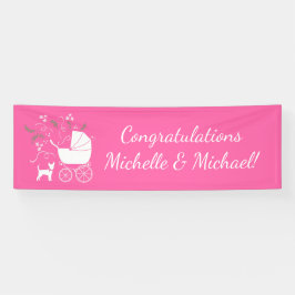 チワホアベビーシャワーピンクガールドッグ 横断幕