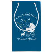 チワホアベビーシャワーブルーボーイドッグ スモールペーパーバッグ (裏面)