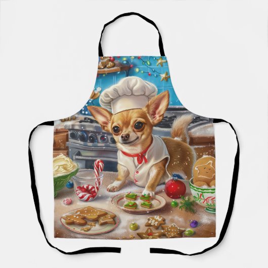 チワホアホリデーベーキング:フェスティバルクリスマス エプロン (正面)