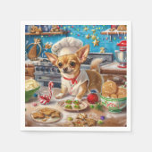 チワホアホリデーベーキング:フェスティバルクリスマス スタンダードカクテルナプキン (正面)