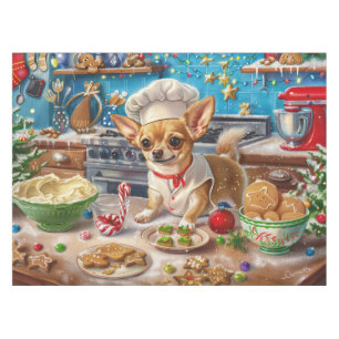 チワホアホリデーベーキング:フェスティバルクリスマス テーブルクロス
