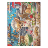 チワホアホリデーベーキング:フェスティバルクリスマス テーブルクロス (正面)