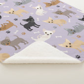 チワホアボーンズとポーズパープル シェルパブランケット (3/4)