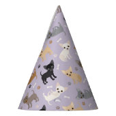 チワホアボーンズとポーズパープル パーティーハット (左)