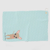 チワホアママパーソナライズされたドッグママ ゴルフタオル (横)