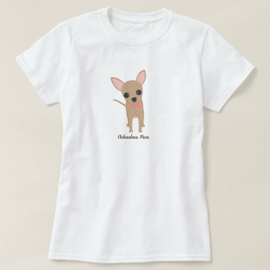 チワホアママパーソナライズされたドッグママ Tシャツ (デザイン正面)