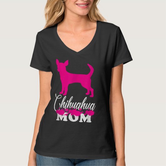 チワホアママ犬ピンクチワアホアムームドッグ Tシャツ (正面)