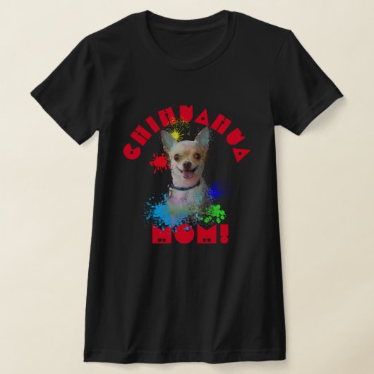 チワホアママ犬最高の犬ママ Tシャツ (レイダウン)
