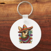 チワホアメキシコシンコデマヨおもしろい犬 キーホルダー (正面)