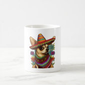チワホアメキシコシンコデマヨおもしろい犬 コーヒーマグカップ (中央)