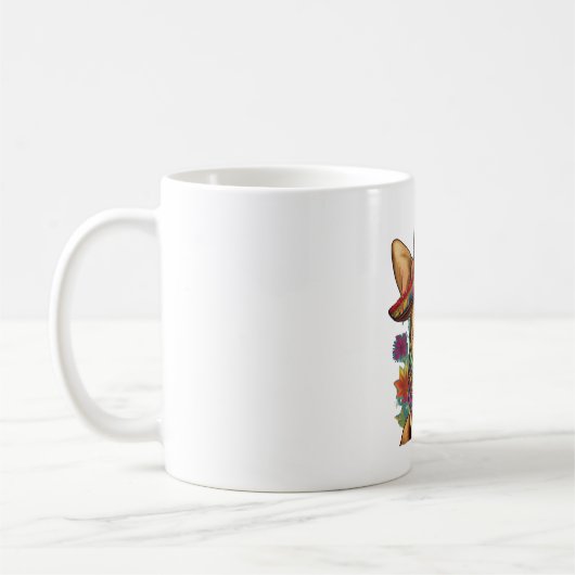 チワホアメキシコシンコデマヨおもしろい犬 コーヒーマグカップ (左)