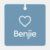 チワホアメモリカスタムアル犬の名前レインボーブリッジ メタルオーナメント (裏面)