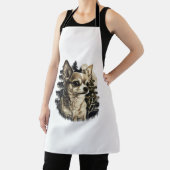 チワホアメリークリスマスクリスマスクリスマスツリーかわいい エプロン (インサイチュ)