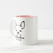 チワホアモマコーヒーマグとチワワ顔 ツートーンマグカップ (正面左)