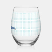 チワホアモマライブラブストライプ ステムなしワイングラス (左)