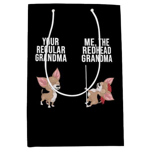 チワホアユールの通常のおばあちゃん私の赤毛 ミディアムペーパーバッグ (正面)