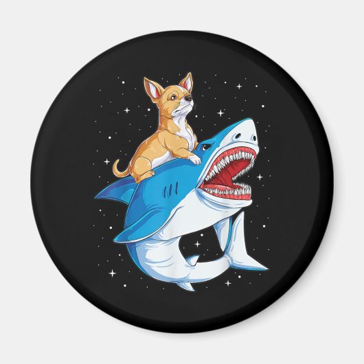チワホアライディングシャークジャワソーム宇宙銀河系フィット マグネット (正面)