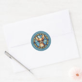 チワホアラウンドステッカー ラウンドシール (封筒)