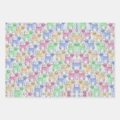 チワホアラブカラフルー ラッピングペーパーシート (正面)