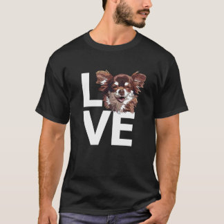 チワホアラブ長髪チワロング毛幸せ Tシャツ
