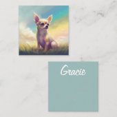 チワホアレインボーブリッジペットドッグメモリアル悔やみや弔慰 ノートカード (正面/裏面)