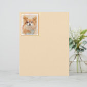 チワホアロングヘアドッグ絵を描ズオリジナルアート (スタンド正面)