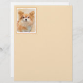 チワホアロングヘアドッグ絵を描ズオリジナルアート (正面/裏面)