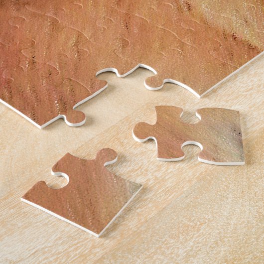 チワホアロングヘアドッグ絵を描ズオリジナルアート ジグソーパズル (側面)