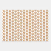 チワホアロングヘアドッグ絵を描ズオリジナルアート ラッピングペーパーシート (正面2)