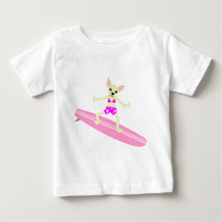 チワホアロンボードサーファーガール ベビーTシャツ