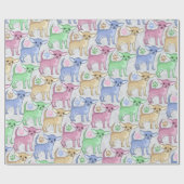 チワホア恋人パタカラフルーンラッピング紙 ラッピングペーパー (フラット)