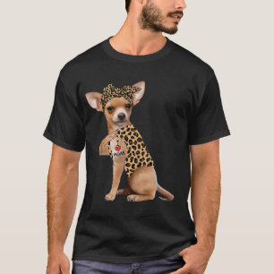 チワホア恋人i愛ママTattoo Leopard母' Tシャツ