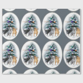 チワホア愛好家クリスマス ラッピングペーパー (フラット)