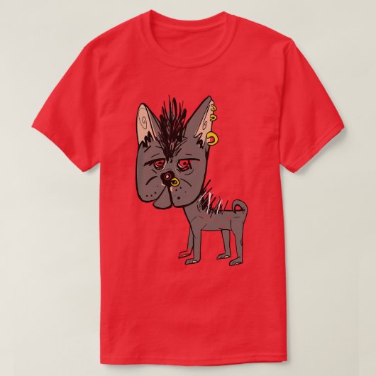 チワホワとピアシング Tシャツ (デザイン正面)