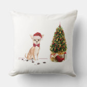 チワワおもしろいーのクリスマスドッグ クッション (正面)