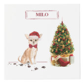 チワワおもしろいーのクリスマスドッグ フォトキューブ (正面)