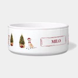 チワワおもしろいーのクリスマスドッグ ボウル