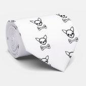 チワワおよび骨(編集可能) ネクタイ (ロール)