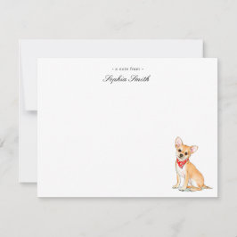 チワワかわいいカスタムフラットサンキューノート サンキューカード