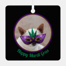 チワワかわいいハッピーマルディグラスパークリーのマスクフォト