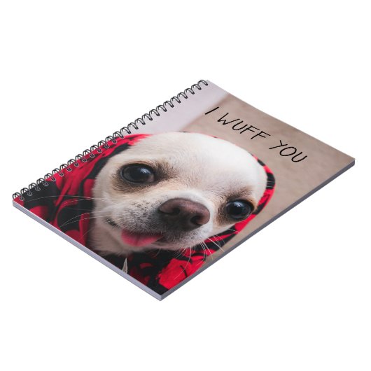 チワワかわいい私はあなたがバレンタインを愛することを願う ノートブック (左側)