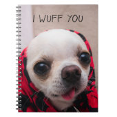 チワワかわいい私はあなたがバレンタインを愛することを願う ノートブック (正面)