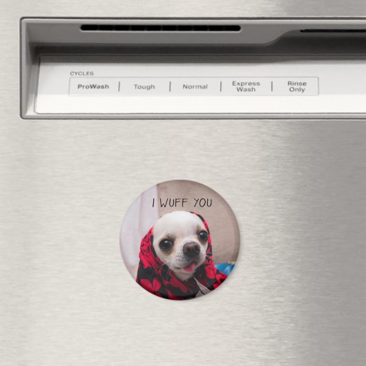 チワワかわいい私はあなたがバレンタインを愛することを願う マグネット (インサイチュ (食洗機))