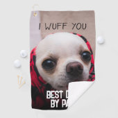 チワワかわいい私はパー最高のでパパ ゴルフタオル (インサイチュ)