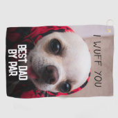チワワかわいい私はパー最高のでパパ ゴルフタオル (横)