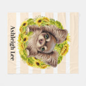 チワワかわいこちゃん フリースブランケット (正面(横))