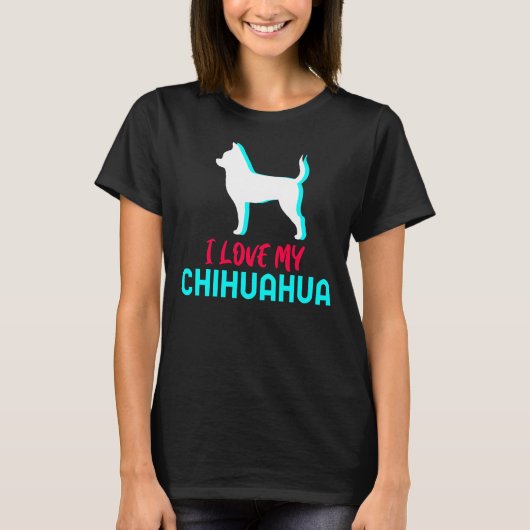 チワワが大好き! Tシャツ (正面)