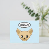 チワワが¡Hola!と言っています ポストカード (スタンド正面)